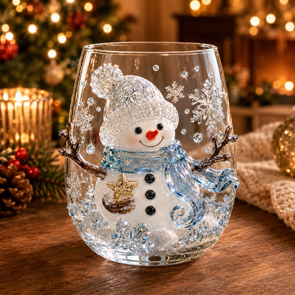 ⛄Magical Christmas 3D Glass Cup Collection🎅 – Santa, Reindeer, Snowman & Christmas Tree