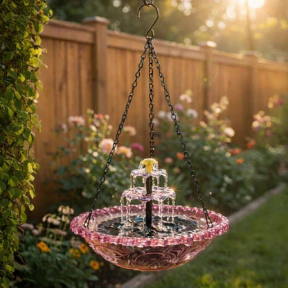 🔥🔥 New Year  49% OFF – Solar Cascade Hanging Bird Bath Fountain | 🚨 Selling Fast!
