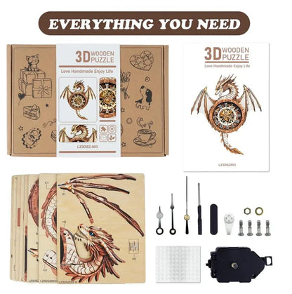 🔥2026 HOT SALE 50% OFF -🦉 DIY 3D Wooden Animal Clock Puzzle Kit🎁Buy 2 Free Shipping