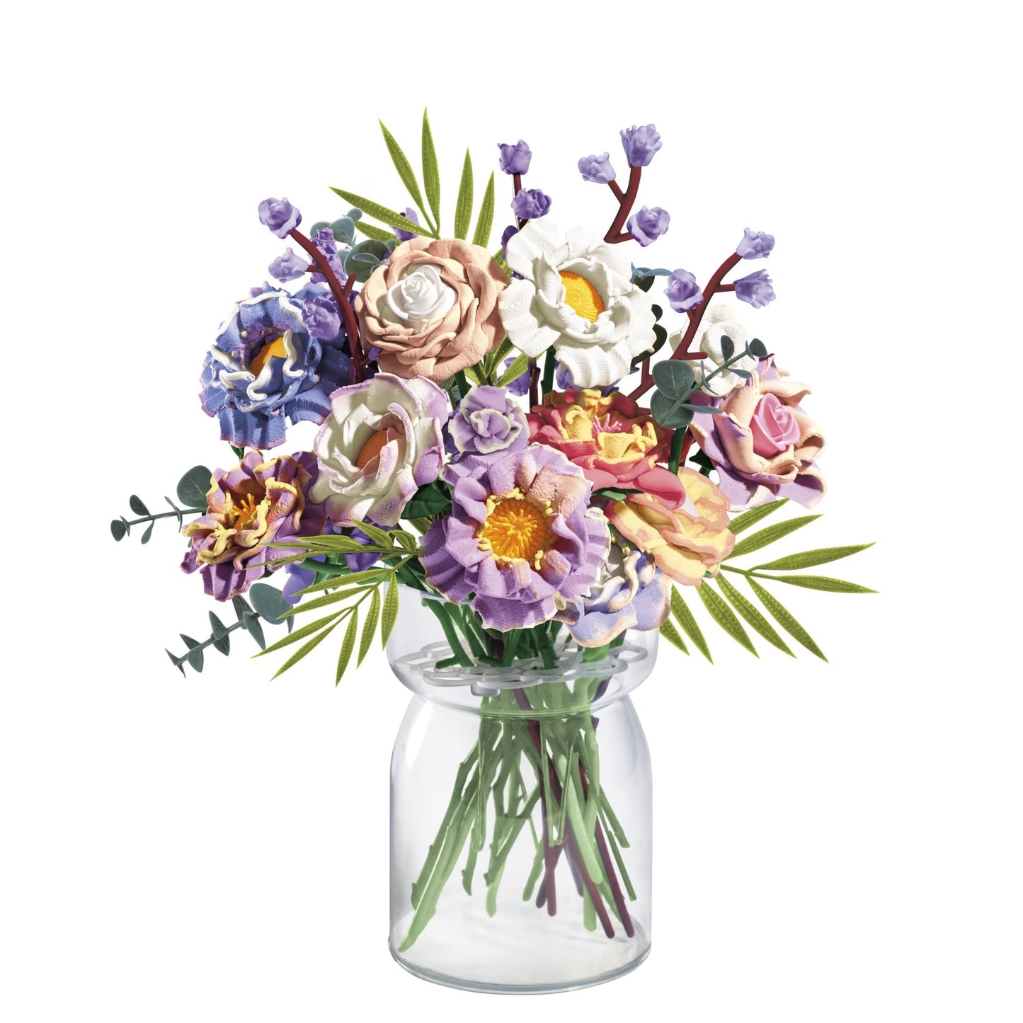 💐Blooms by Play-Doh Meadow Flower Bouquet Arts & Crafts Kit for Adults, Home & Desk Décor