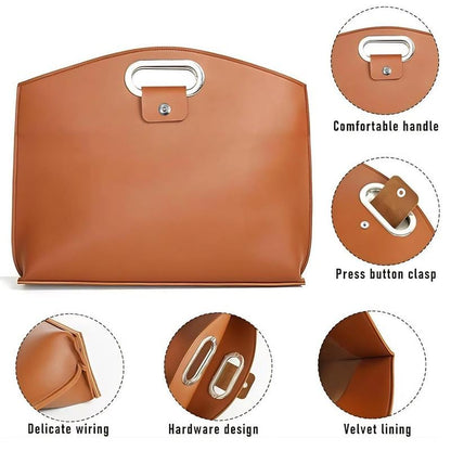 Waterproof Leather 14-16In 2PCS Laptop Bag for Women Handbag