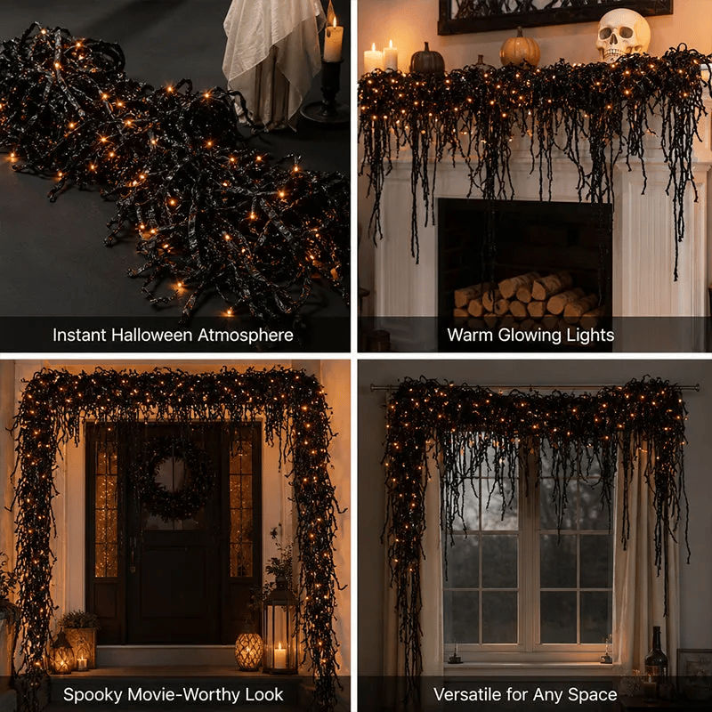 🎃 Spooky Chic: Halloween Fireplace Decor Set 👻