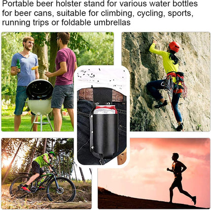 3 Pcs Waist-Mounted Leather Beer Holster