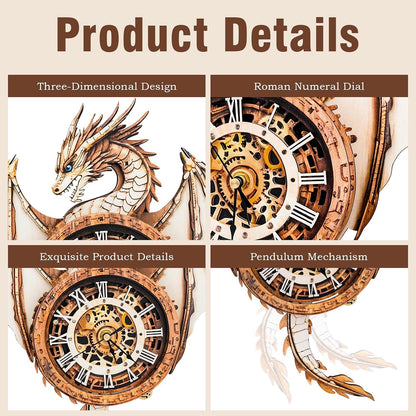🔥2026 HOT SALE 50% OFF -🦉 DIY 3D Wooden Animal Clock Puzzle Kit🎁Buy 2 Free Shipping