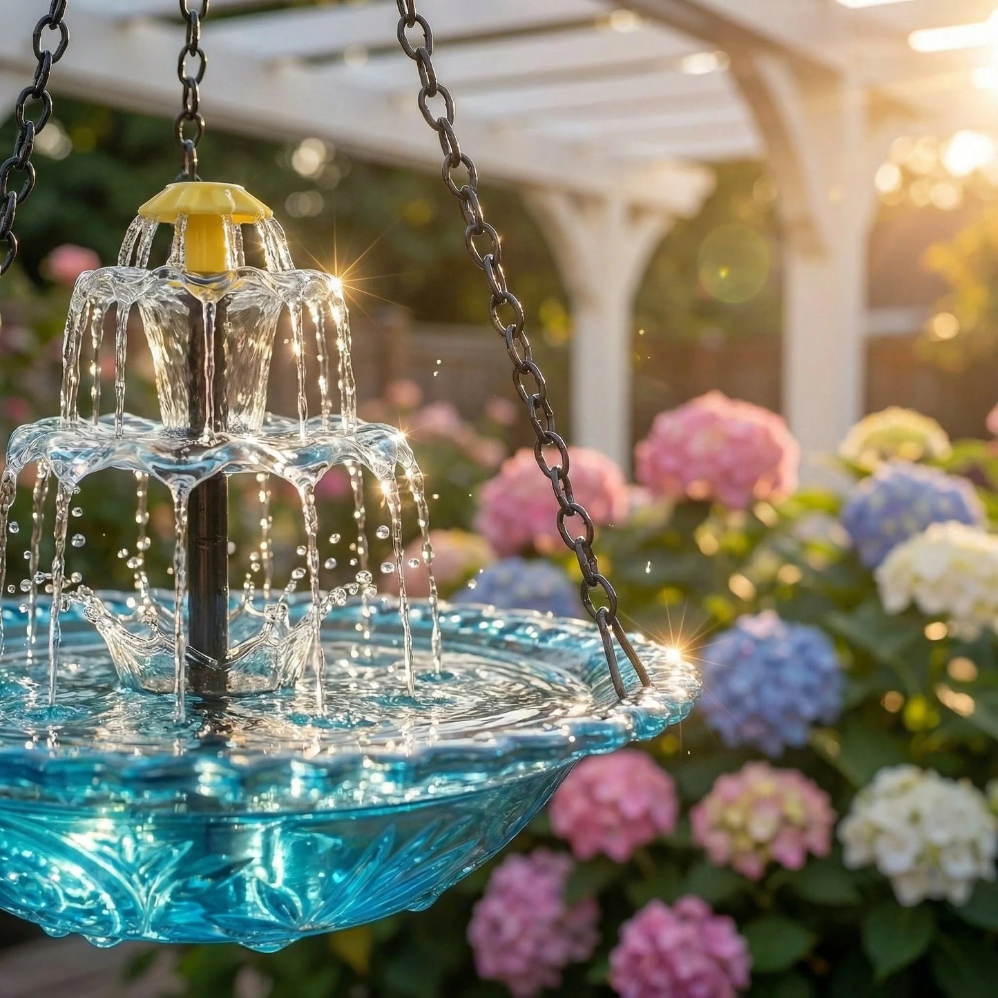 🔥🔥 New Year  49% OFF – Solar Cascade Hanging Bird Bath Fountain | 🚨 Selling Fast!