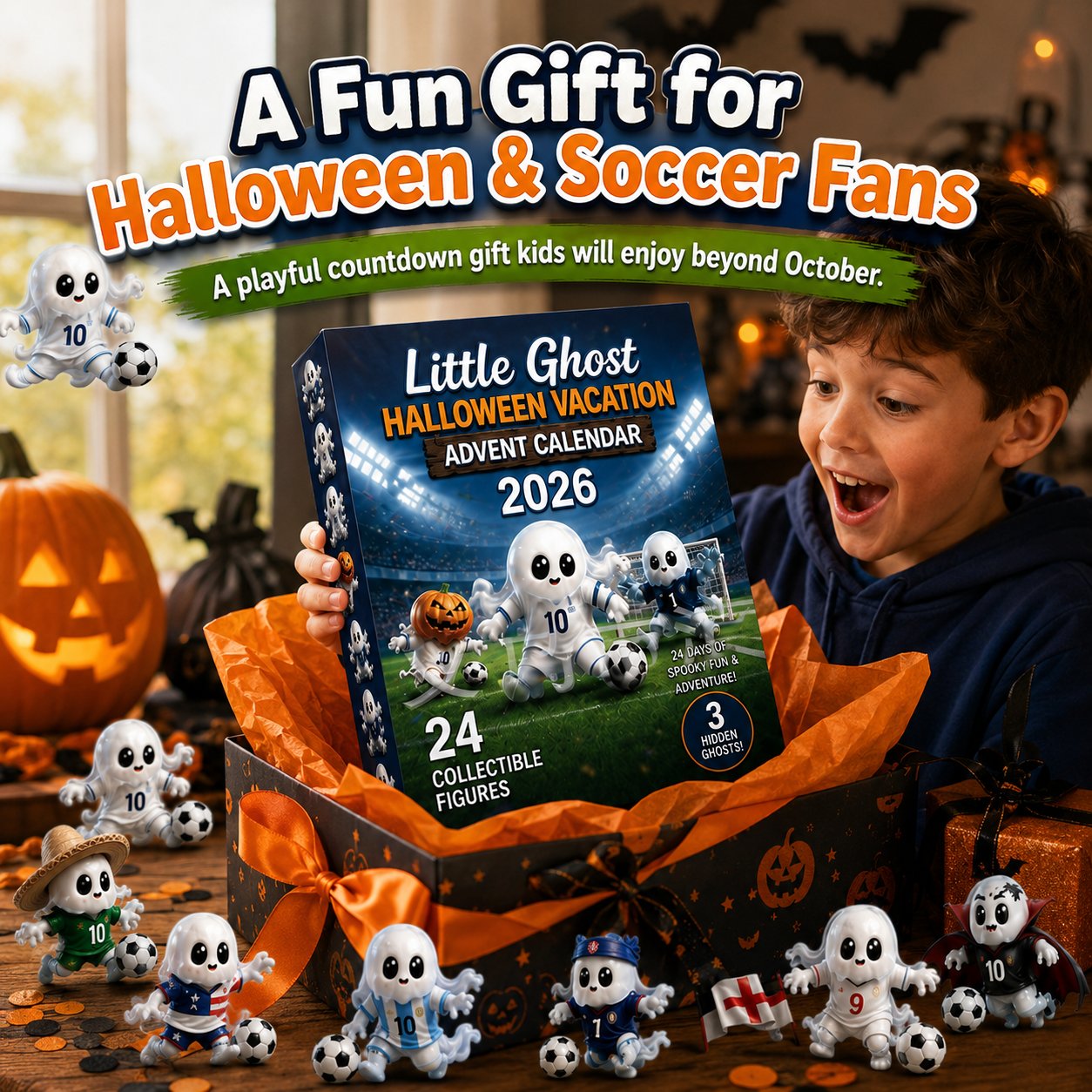 🔥Last Day 49% OFF - 👻⚽Little Ghost Soccer Halloween Advent Calendar 2026(📦Buy 2 Free Shipping)
