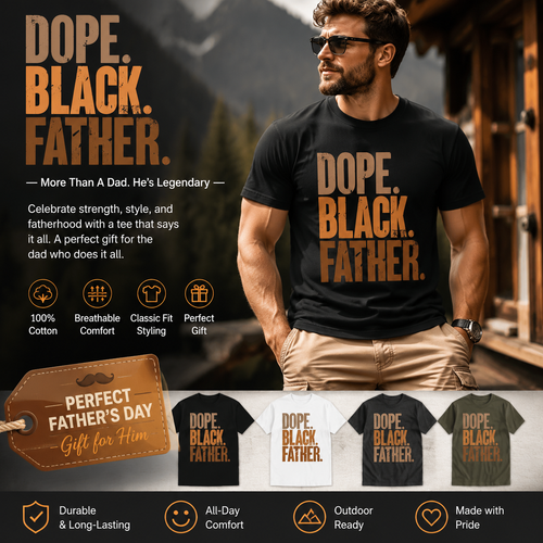 Men's Cotton Graphic T-Shirt | Casual Summer Top, Father's Day Gift for Dad