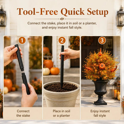 🔥 Last Day 49% OFF – Artificial Fall Pumpkin Tree Stakes