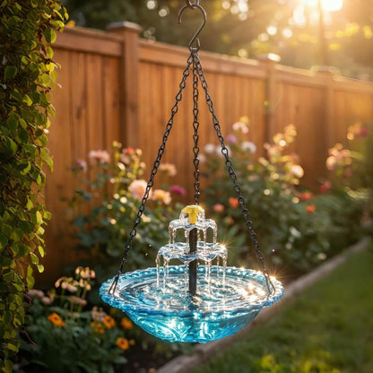 🔥🔥 New Year  49% OFF – Solar Cascade Hanging Bird Bath Fountain | 🚨 Selling Fast!