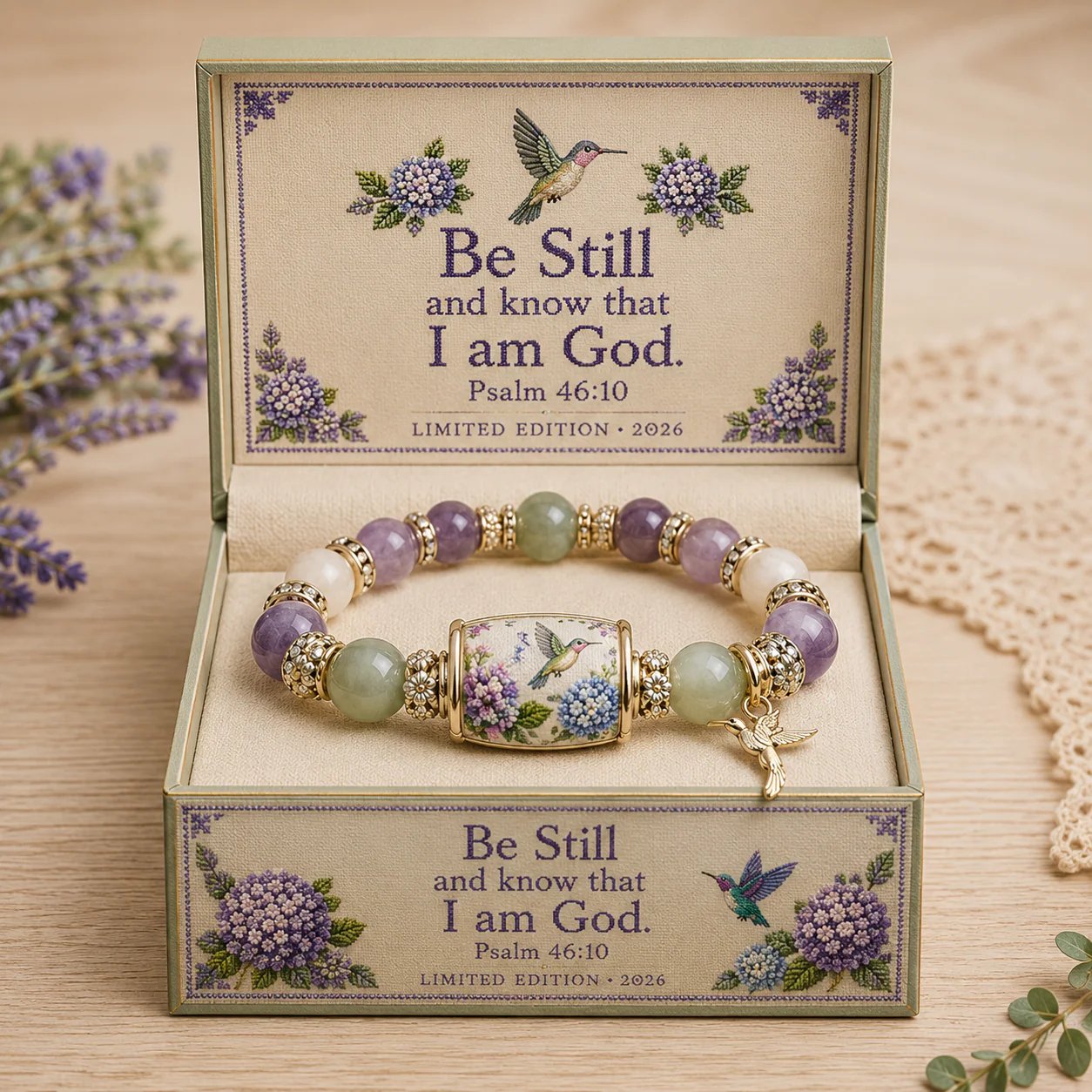 🔥LAST DAY 49% OFF- 💜Hummingbird Garden Faith Bracelet 🌸 | 2026 Limited Edition Bracelet