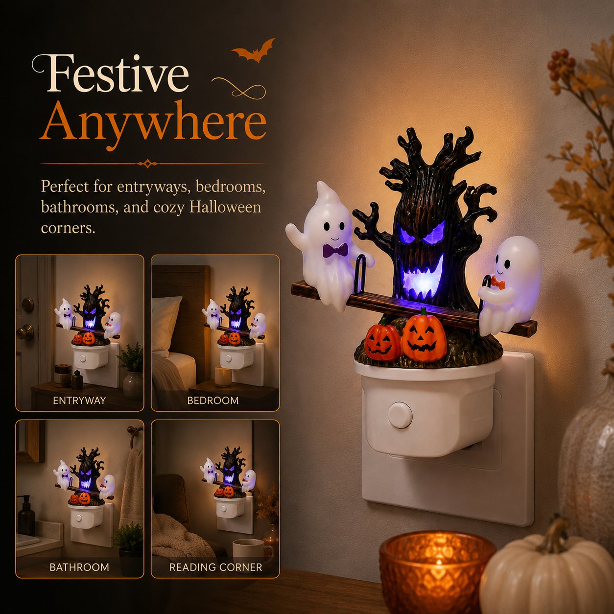 ✨Cute Halloween Glow 👻Pumpkins & Glowing Spooky Tree