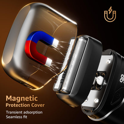 Mbzoey Electric Foil Shaver for Men | IPX7 Waterproof, LED Display, USB-C