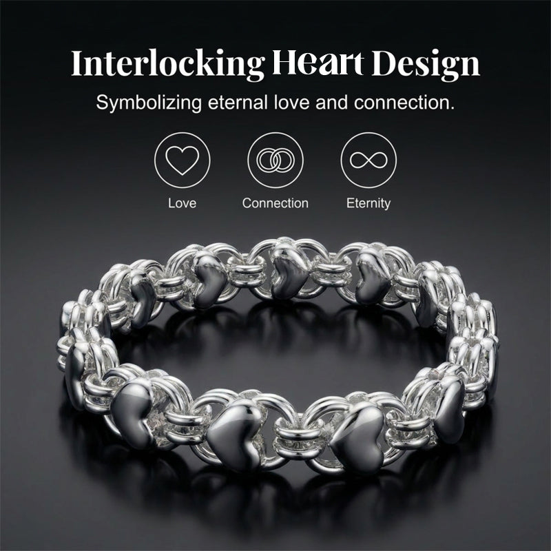 🔥Limited Time 50% OFF✨Double Chain Heart Charm Bracelet